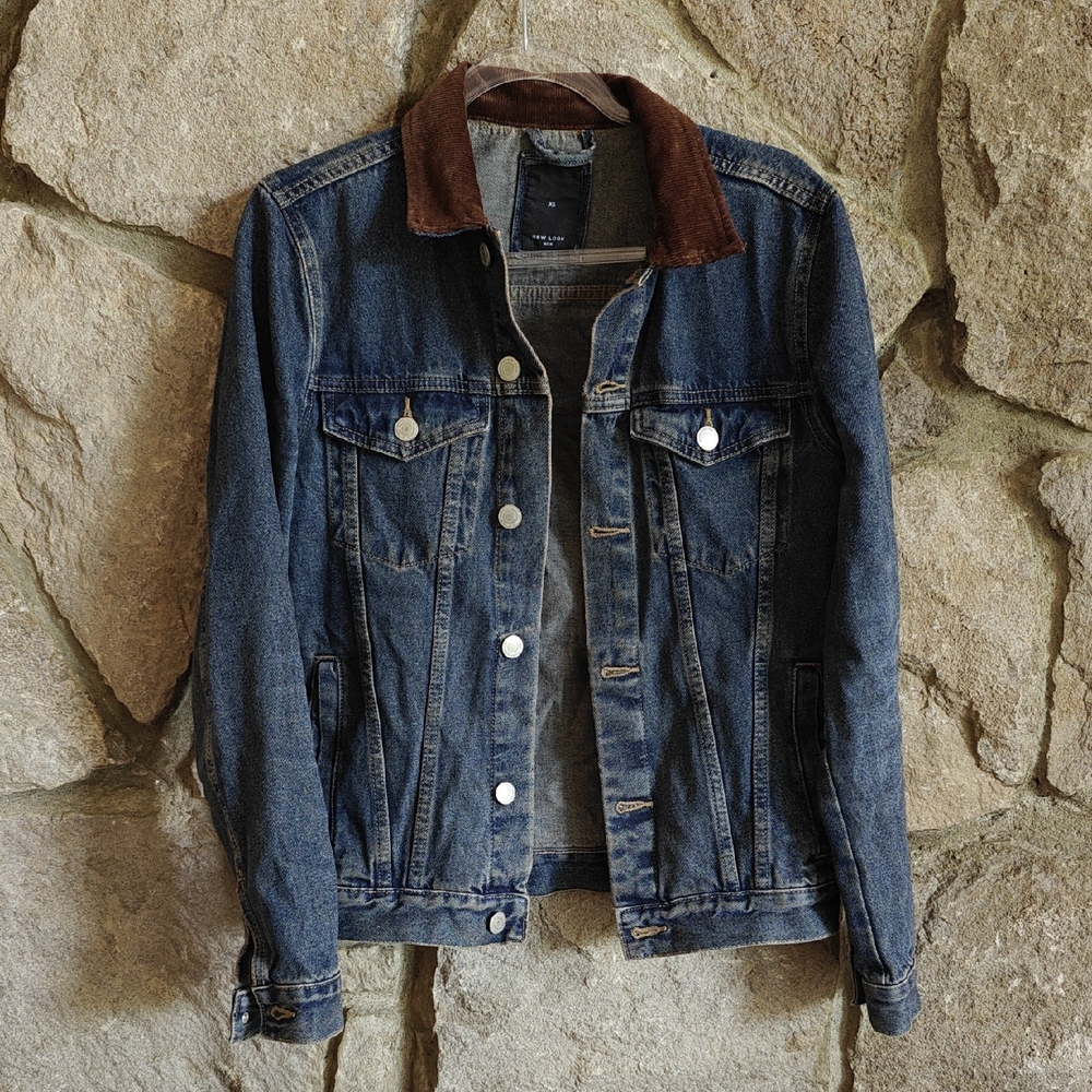 New Look Blue and Brown Lightweight Shirt Jacket